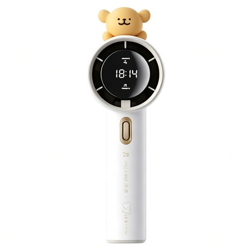 지수라이프 휴대용 라인 도그 일러스트 에디션 미니 USB 선풍기, 화이트, FA53