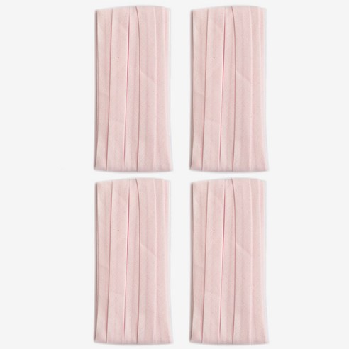 10mm 바이어스테이프 칼라바이어스 4yard, 4개, 파스텔핑크