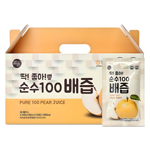 미쁨생활건강 딱좋아 순수100 배즙 90ml, 30개 실사용 후기 | 효과 있을까? - 상품 이미지 1