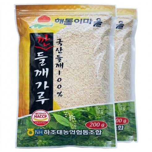 강원도농협 탈피 들깨가루 (햇들깨 당월도정출고) 국내산1등급들깨만사용 (강원도양양농협), 200g, 2개