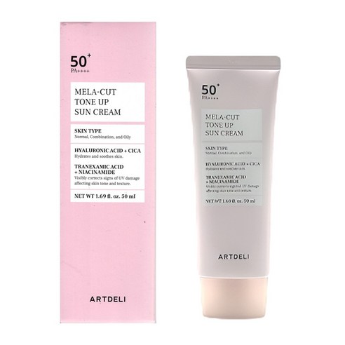 아트델리 멜라 컷 톤업 선크림 SPF50+PA++++/기미 잡티, 1개, 50ml