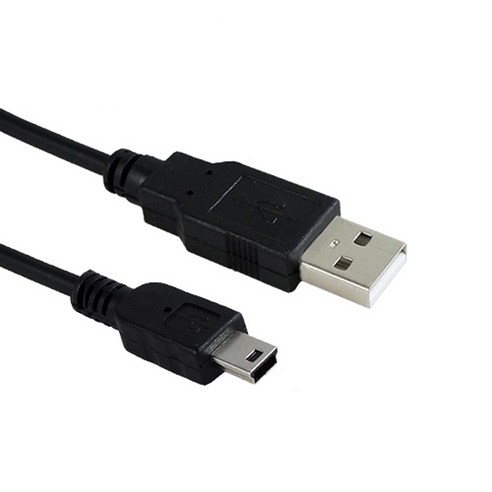 USB 2.0 미니 5핀 케이블 B타입 외장하드 하이패스 디카 톡톡펜 충전 연결선 1M, 1개