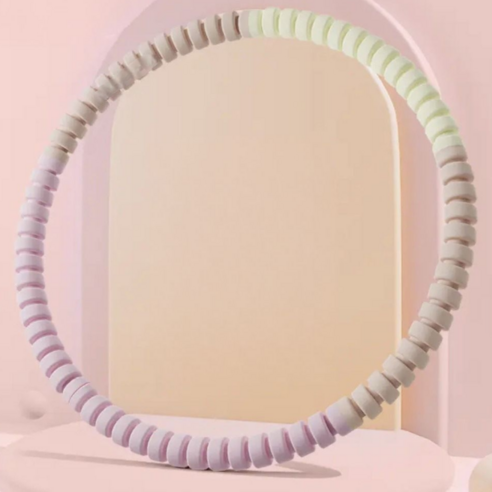캐시웨이 홈트 다이어트 지압 훌라후프, 1개, 화이트핑크, 0.75kg