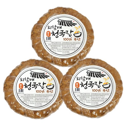 발효식품전문 [길전통식품] 외할매 청국장, 200g, 3개