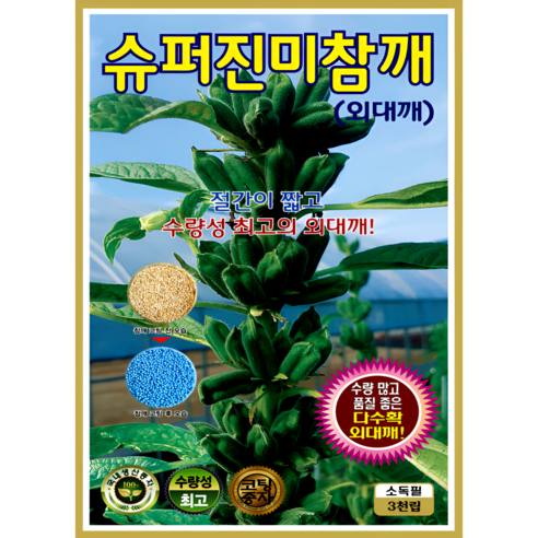 KS종묘 슈퍼진미참깨 외대깨 씨앗 3000립 다수확 참깨 종자 ks, 1개