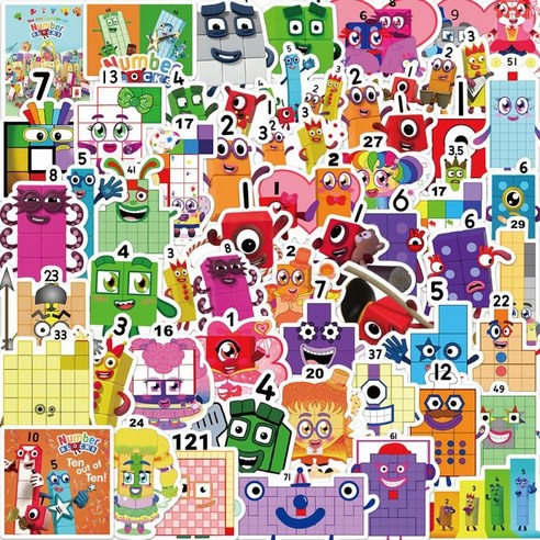 넘버블럭스스티커 블록 매거진 diy 넘버스 굿즈 Numberblocks 애니메이션 숫자 책 폰꾸 다꾸 세트 만화 러닝리소스 학습 ...