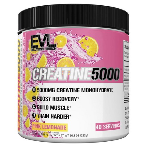 EVLUTIONNUTRITION 크레아틴 5000mg 핑크 레모네이드 실사용 후기 | 효과 있을까? - 상품 이미지 1