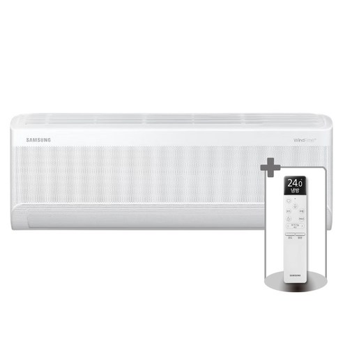 AR60F09D11WT + 리모컨 세트 삼성 1등급 9평형 AI 무풍 인버터 벽걸이 에어컨 기본설치별도, 일반배관형