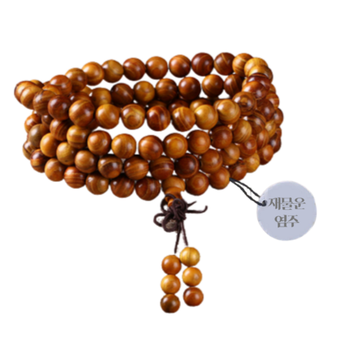 론조모니 재물운 소원성취 향나무 108염주 불교 용품 솔직 후기 | 취미생활 필수템 - 상품 이미지 1