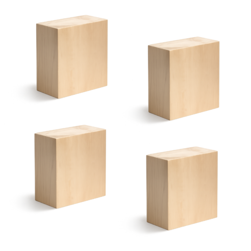숲인더시티 우드카빙 나무목재 바스우드, 1세트, 5X10X15cm 2개