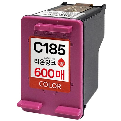 800매 특대용량 삼성 INK-M185 잉크 INK-C185 호환 SL-J1680 SL-J1683 SL-J1685 SL-J1780W SL-J1780DW SL-J1785W 라온잉크, 컬러, 1개