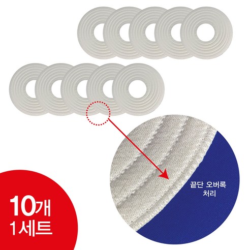 다반짝 양면형 오버록 세정/광택포(신형.10개1세트), 10개, 화이트