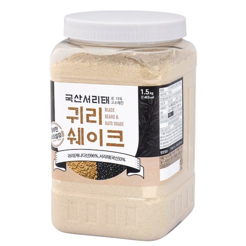 태광선식 국산서리태로 더욱 고소해진 귀리쉐이크, 1.5kg, 1개