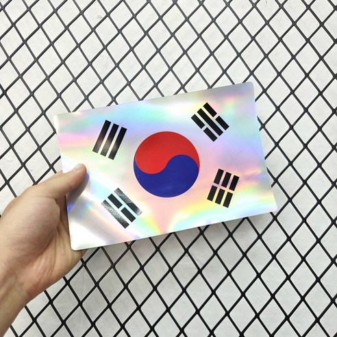 20~30cm 대형사이즈 방수 태극기 스티커 / 차량 캐리어 오토바이 부착용 / 일반 홀로그램, 1개, XL 홀로그램 (21×14cm)