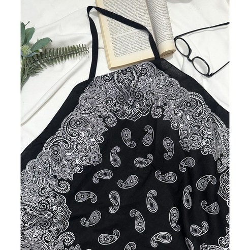 [에디트537] 빅사이즈 반다나 페이즐리 매너 손수건 앞치마 나혼산 키 연예인 남녀공용 국산 면 레트로 레이스 없는 스카프