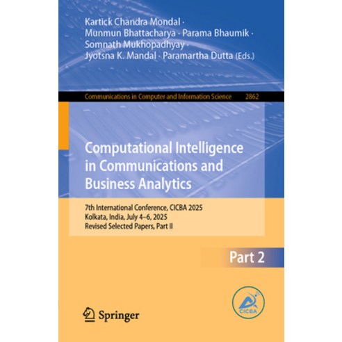 (영문도서)Computational Intelligence in Communications and Business Analytics: 7th Interna... Paperback, Springer, English, 9783032171863