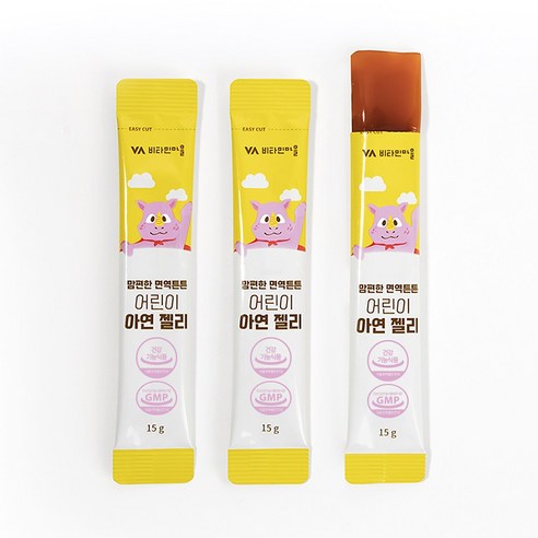비타민마을 맘편한 면역튼튼 어린이 아연 젤리 15g x 15p 15회분, 3개 이미지 3