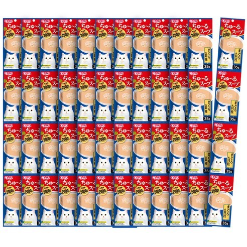 챠오츄르 고양이 짜먹는 간식, 혼합맛(참치/관자), 35g, 48개