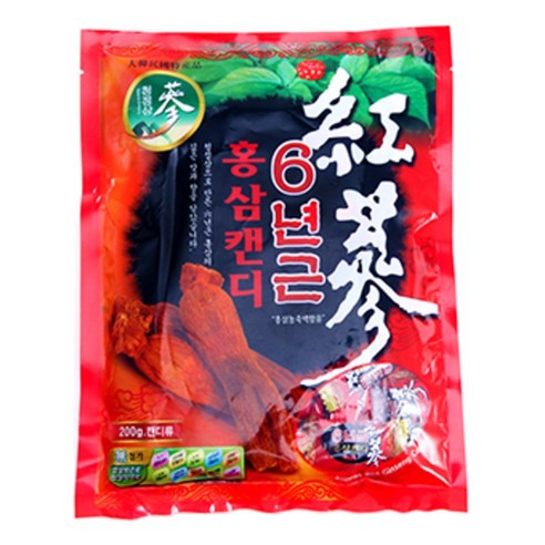청정인삼 6년근 고함량 홍삼 캔디, 200g, 3개