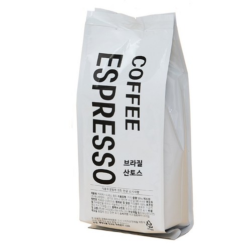커피 에스프레소 브라질 산토스 원두커피, 500g, 1개, 홀빈(분쇄안함)