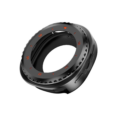 삼성 갤럭시 워치8 클래식 46mm 메탈 케이스 전체커버 충격방지 보호케이스(정밀한 가공 완벽 밀착 외부 충격 강력 흡수 일상 사용 최적), 블랙 오렌지 오일