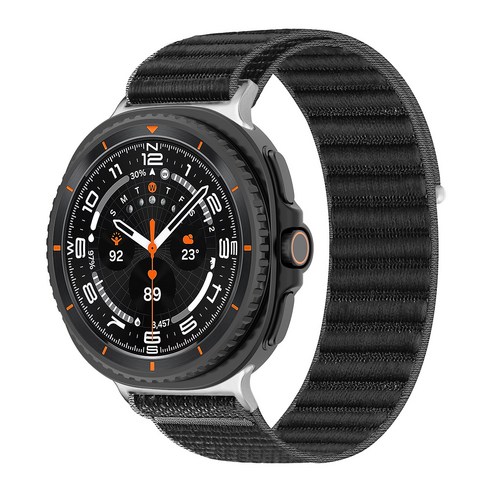 갤럭시워치8 클래식 호환 스트랩 패브릭 루프 스포츠 밴드 40mm 44mm 46mm, 그레이, 1개