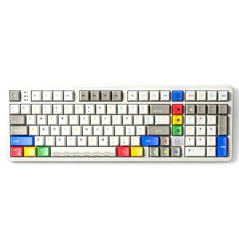 레오보그 Hi98C 프로 RGB 101 키 3모드 유무선 기계식 키보드, 레인보우 캔디, 딸기민트축, 제조사축