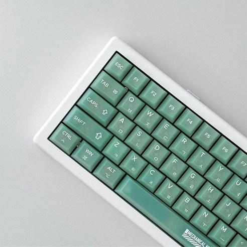 그린 화이트 안개 매트 반투명 한글각인 체리키캡 CHERRY PC LED투과 기계식키보드 독거미 키캡, 키캡, 스페이스바 각인 없음