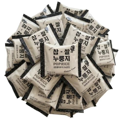 찹쌀누룽지 무가당 쌀과자 검은콩 더고소한맛, 50개, 25g