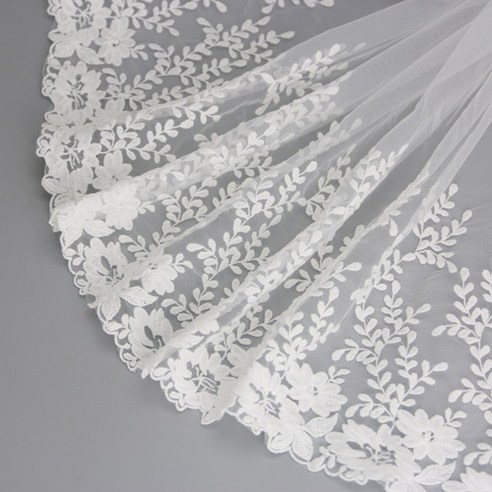 (1야드/롤) 폭 30cm 망포 수용 레이스 의상 디자인 속옷에 웨딩 헤어 액세서리 제작 DIY, 1개, White