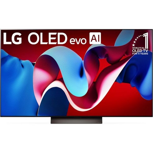 알렉사가 내장된 매직 리모컨 AI 기반의 LG 42인치급 OLED evo C4 시리즈 스마트 TV 4K 프로세서 평면 화면(OLED42C4)PUA 2024), 55 Inches, TV Only