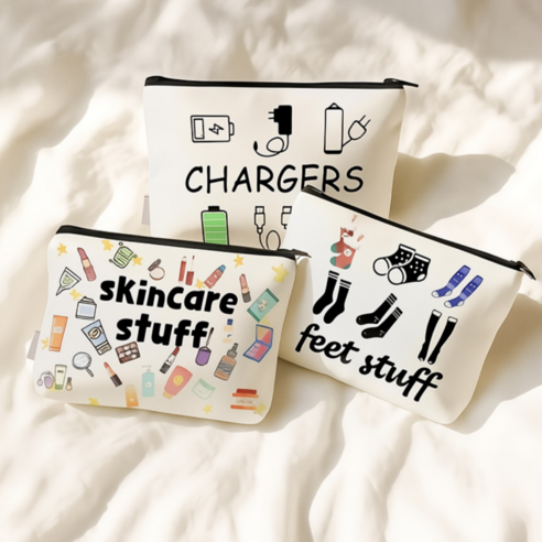 레드에셋 여행용 화장품 파우치 3종 세트