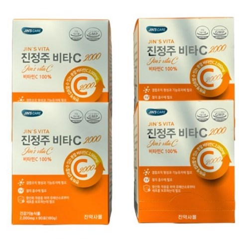 진약사몰 비타C2000 진정주 비타민C 2000 180포 2박스_MC, 180g, 4개
