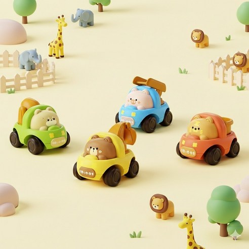 토요요 유아 캐릭터 관성 미니 트럭 장난감 세트 자동차 역할놀이 선물 추... 솔직 후기 | 실사용자 리뷰 분석 - 상품 이미지 4