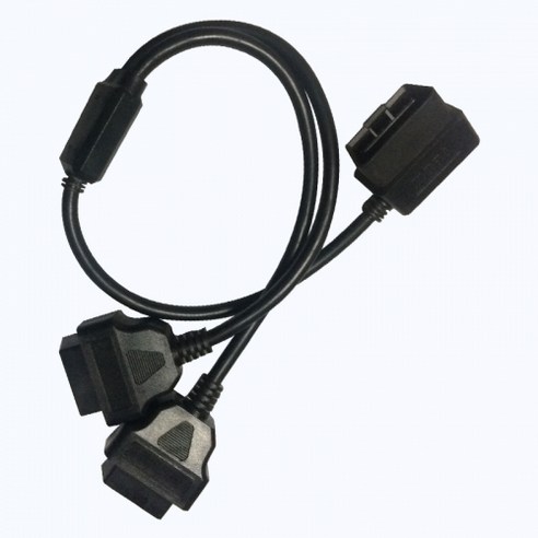 OBD2 Y형 분배 케이블 - 16핀 OBDII 진단기 연장 커넥터 - 듀얼 포트 확장