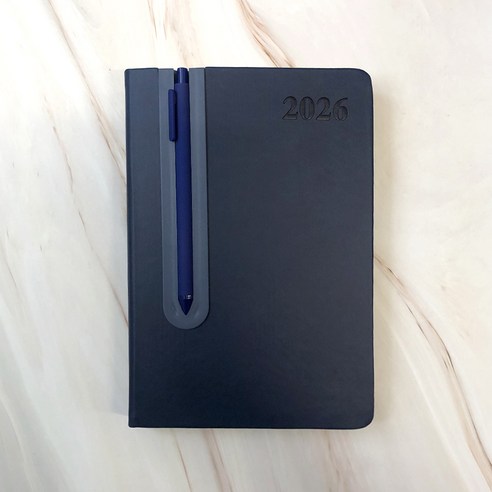 꼼꼬미 2026 틱토 데일리 업무용 하루식 A5 소량 대량 주문 제작 다이어리, 로얄 네이비