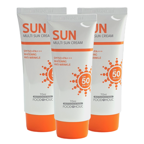 푸드어홀릭 멀티 선크림 SPF50 PA+++ 솔직 후기 | 피부 타입별 분석 - 상품 이미지 1