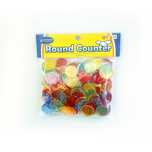 러닝스텝 투명수세기칩(6색혼합 약 250pcs) 보관주머니 증정, 본품구매, 1개