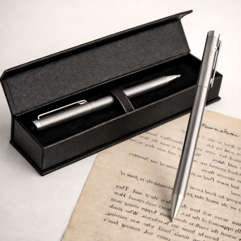 마음결 필기감 좋은 고급 메탈 볼펜, 1개, 실버