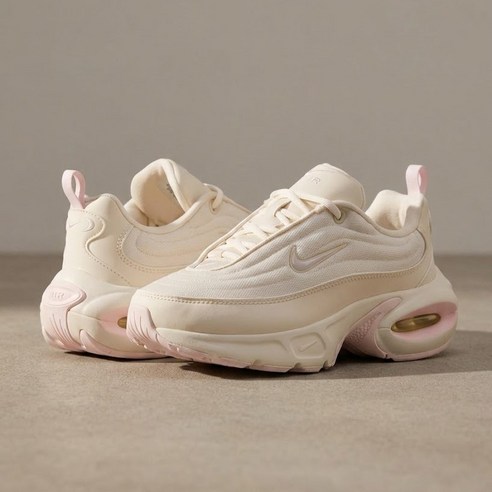 나이키 AIRMAX P 여성 운동화 6cm 키높이 조깅화 런닝화 화이트 핑크 크루삭스 증정