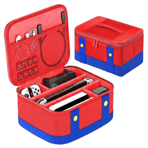 닌텐도 스위치2 올인원 대용량 수납 가방 마리오 파우치 여행 케이스 조이콘 멀티 보관함, 1개, 스위치
