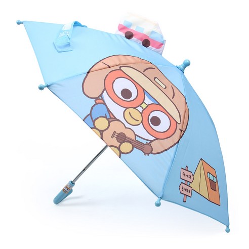 뽀로로 안전 핸들 수동 우산 40cm 투명창 포함 아동용