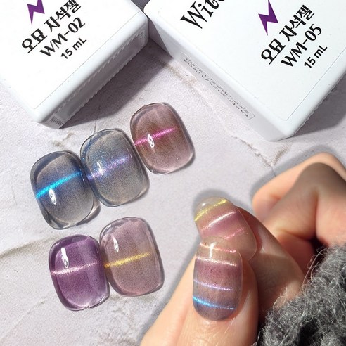 위치비 오묘 자석젤 바코드네일 5종세트, 혼합, 5개, 15ml