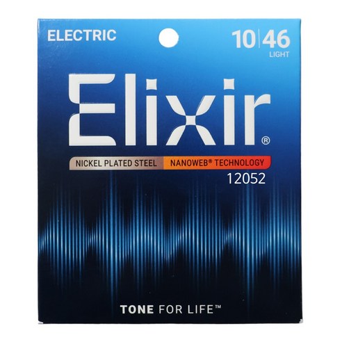 엘릭서 나노웹 일렉기타줄 Elixir NANOWEB LIGHT 12052 (10-46), 1개