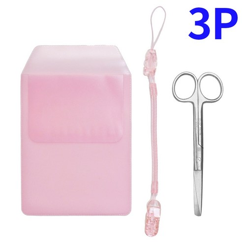 널스포켓 스프링집게줄 시저가위 14cm 3P 모음 간호사 용품, 1개, 널스3P_핑크모음