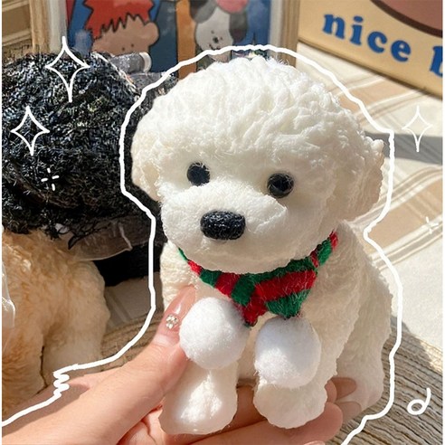 몽드라팡 강아지 말랑이 주물럭 장난감, 1개, 493g, 말티즈