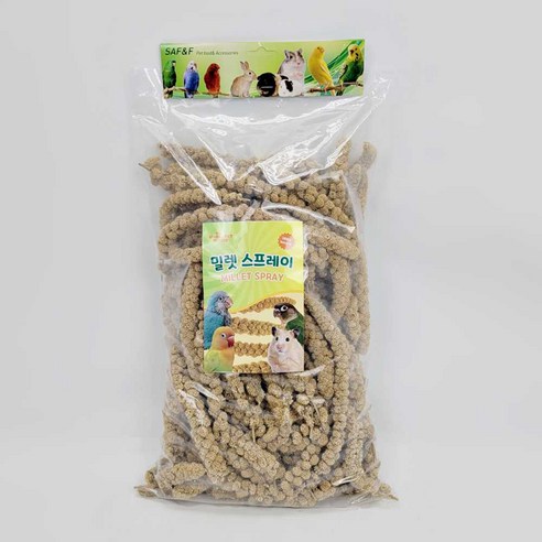 스프레이 밀렛 1kg 알곡 앵무새 햄스터 소동물간식, 1kg, 1개