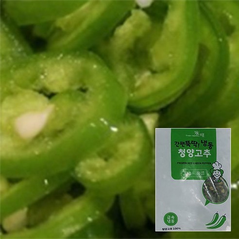 농우 냉동 청양 고추 슬라이스 1kg 가정용 업소용 대용량 국탕류, 농우 냉동 청양 고..., 1개