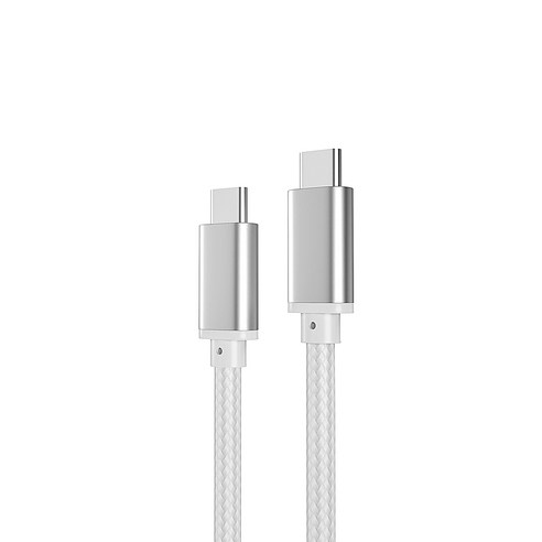 니케 C to C PD 고속 충전 패브릭 케이블, 1개, 화이트, 3m