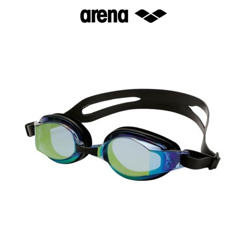 아레나 arena 돌핀 트레이닝 미러 수경 A5AC1AG46 AGW-460M 물안경 수영수경 수영안경, 1개, NVY